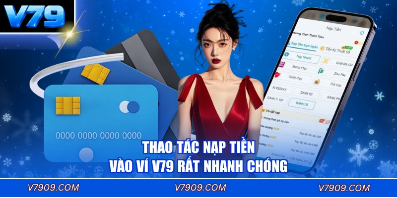 Thao tác nạp tiền vào ví V79